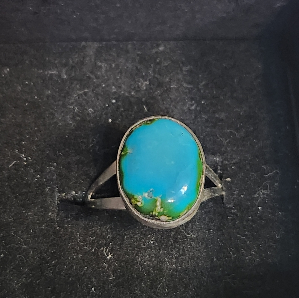 Elegant Sonoran Gold Turquoise and Silver Ring
